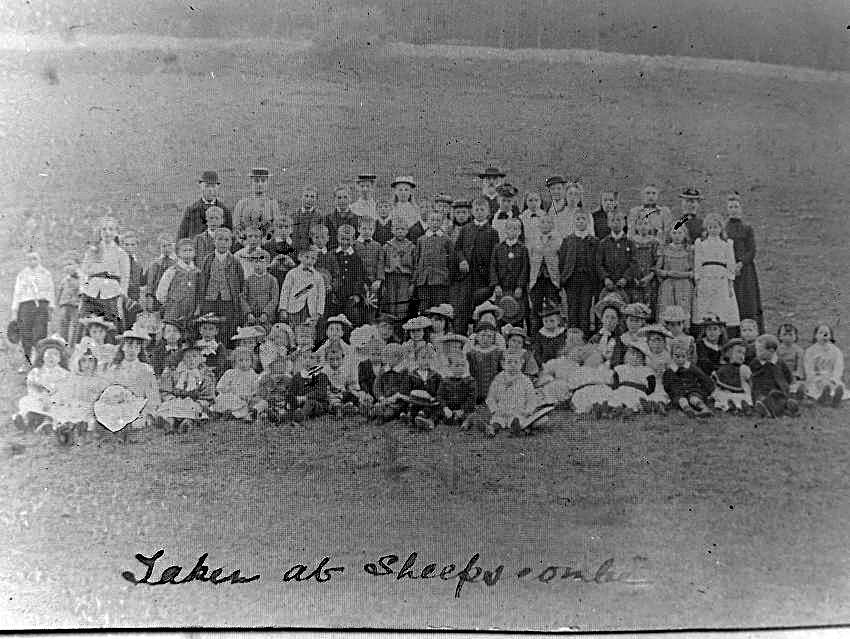 School group in field